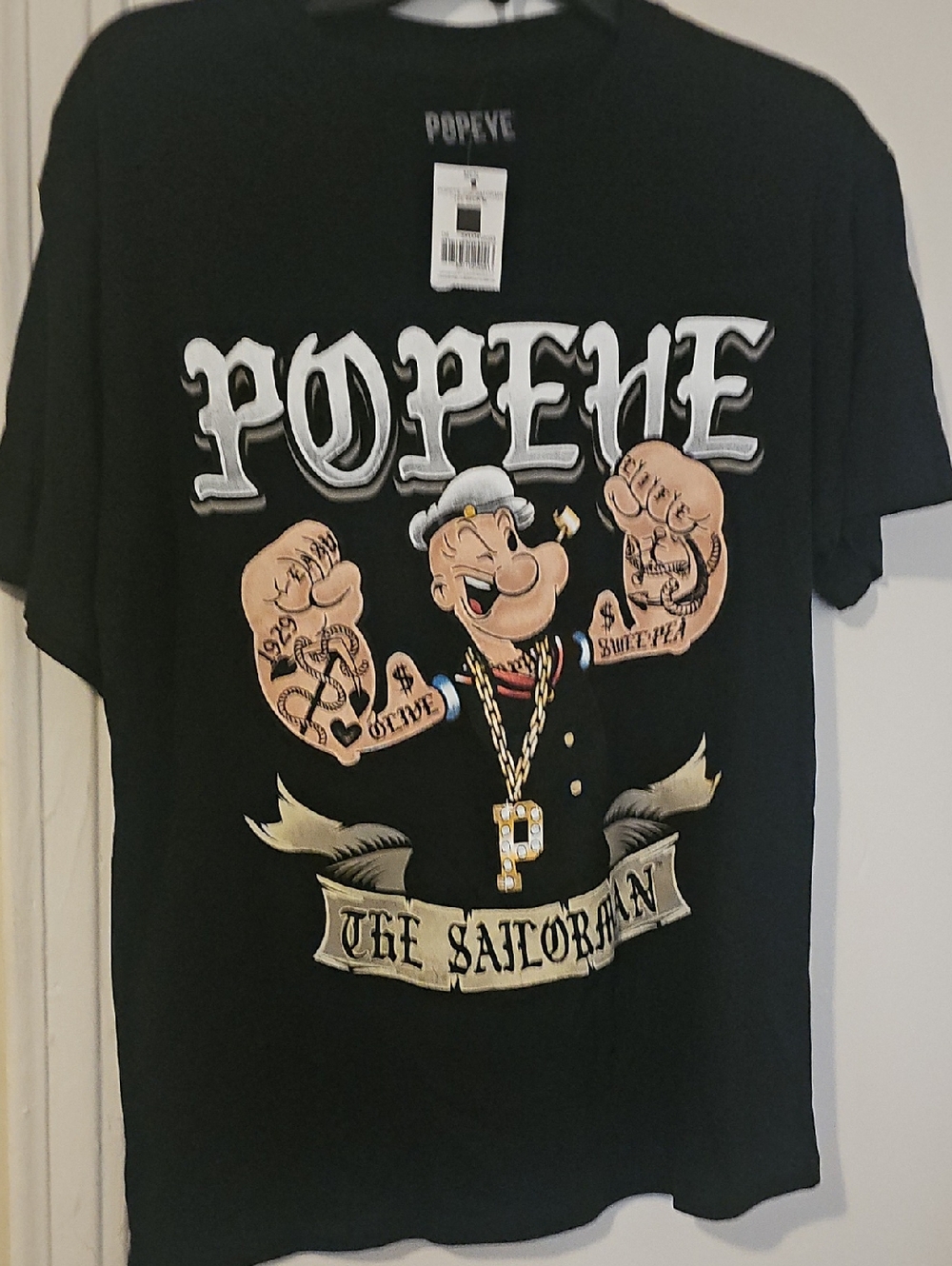 Popeye Black Graphic Tee - The Sailorman